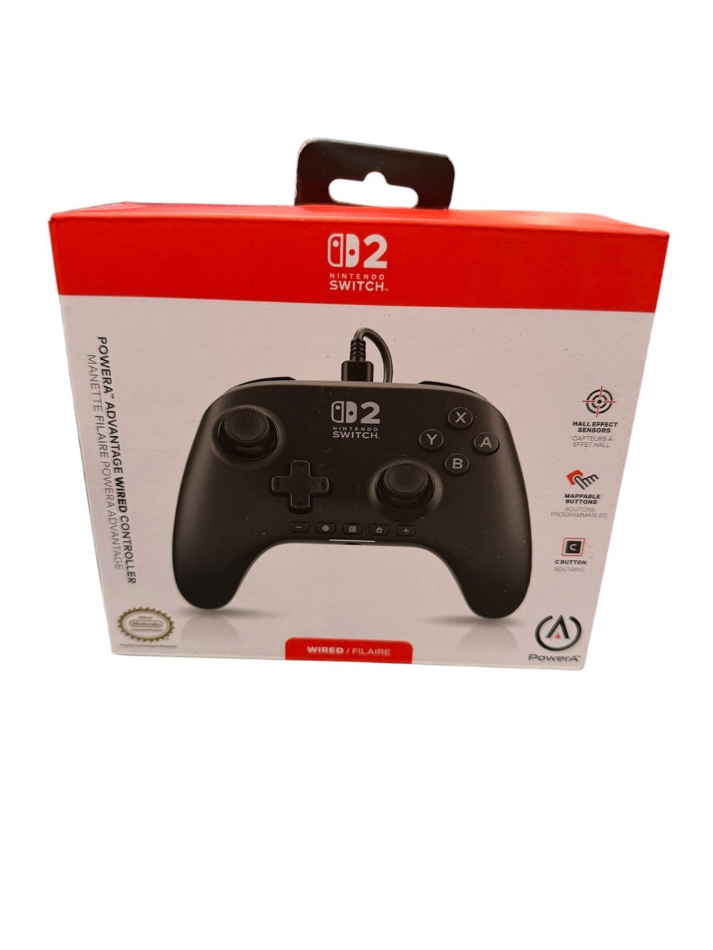 PowerA Advantage Wired Controller for Nintendo Switch 2 - includes Slim Case NIB